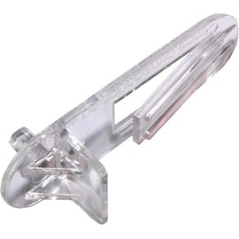 Plastic Locking Shelf Support Clear 1/2" w/ 5mm Peg #3218 (16 Clips)