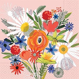 Design Design 621-09827 Daisies and Daffodils Luncheon Napkin