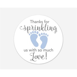 40ct, Baby Shower Stickers, Thanks for Showering us, Girl Boy and Gender Neutral Shower Stickers (#681-2-BG)