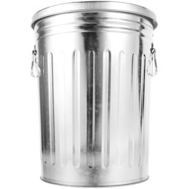 Luxshiny Stainless Steel Trash Can with Lid 2.1 Gallon Outdoor Dog Poop Garbage Can Metal Waste Bin for Home Garden 8L