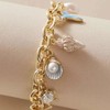 Bohemian Starfish Shell Pearl Conch Charm Bracelet for Women Gold
