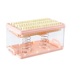Soap Case with Brush Foaming Laundry Soap Case Soap Case Portable Multifunctional Soap Dish Suitable for Various Soaps(pink)..