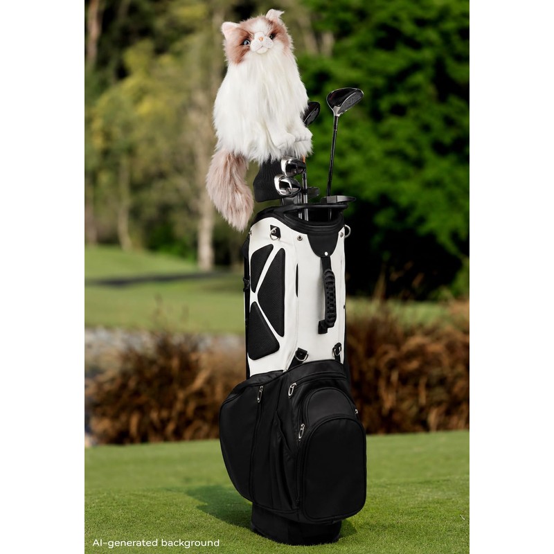 Lifelike Ragdoll Driver Headcover, Cat Plush Stuffed Animal Golf Club