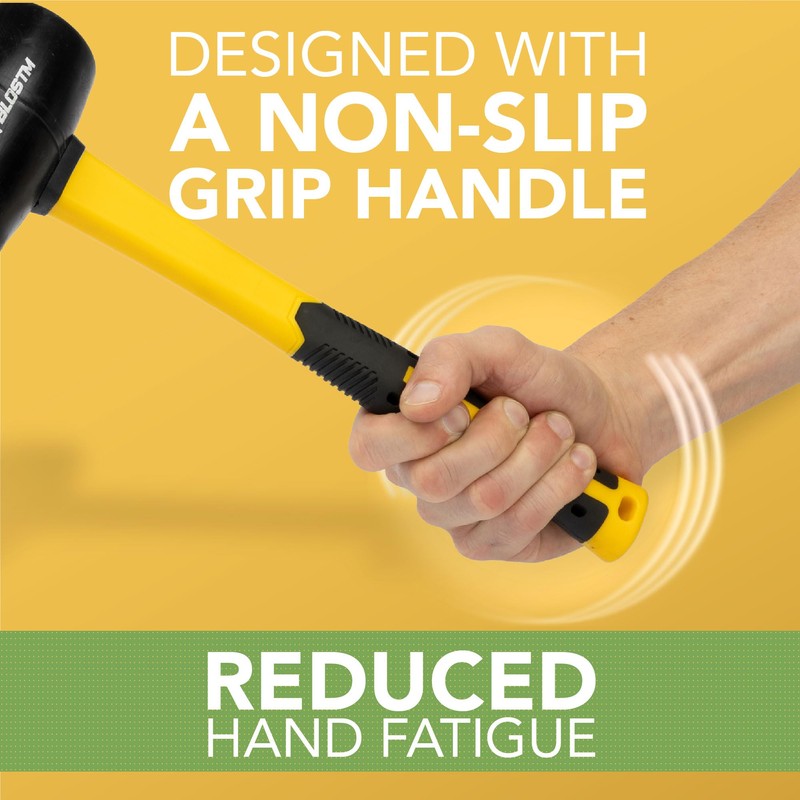 BLOSTM Heavy Duty Rubber Mallet - 24oz. Solid Rubber Mallet