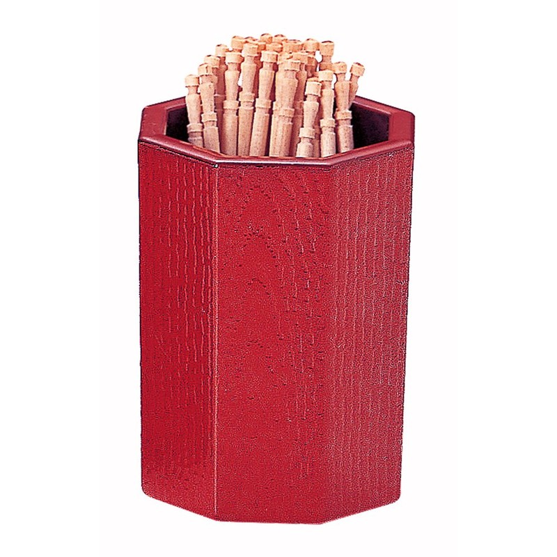 Fukui Craft 3-1474-2 Toothpick Holder, Octagonal Wood Grain Toothpick Holder,