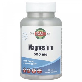, 마그네슘, 500 밀리그램, 60 타블렛 Magnesium, 500 Milligrams, 60 Tablets