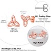 Silvora Rose Gold Ear Studs Womens Celtic Knot Earrings 925