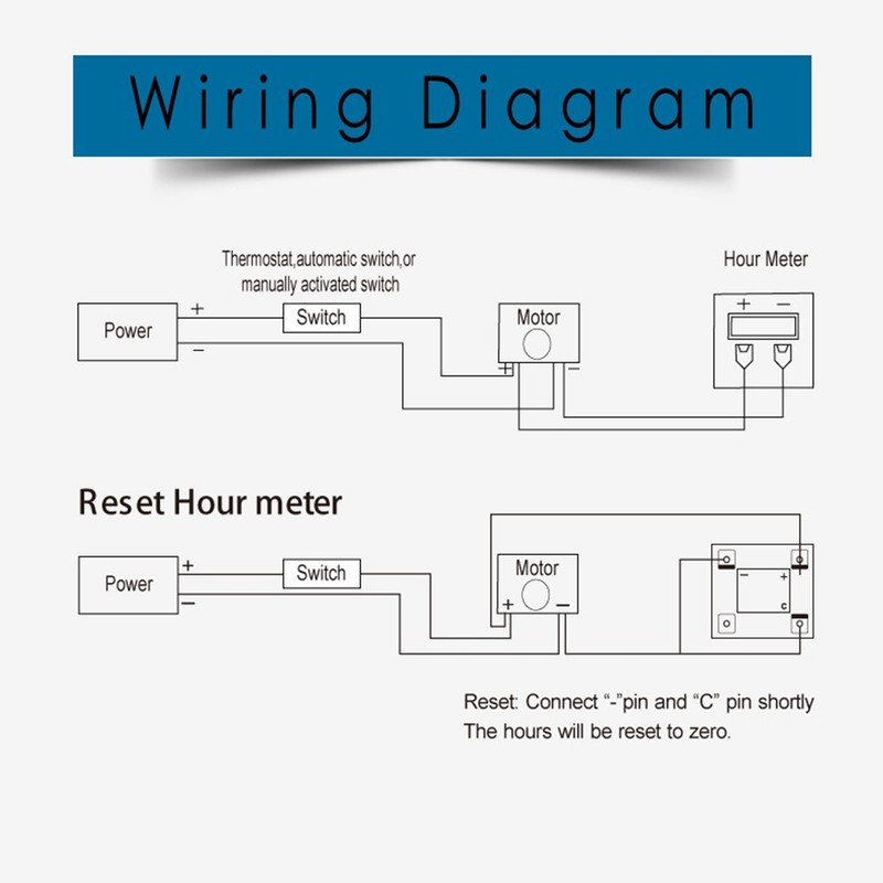 Excavator Timer Hour Meter Remote Control LCD Digital Display 12V‑36V