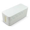 Tofficu Plastic Cable Management Box Small White Organizer for Cables