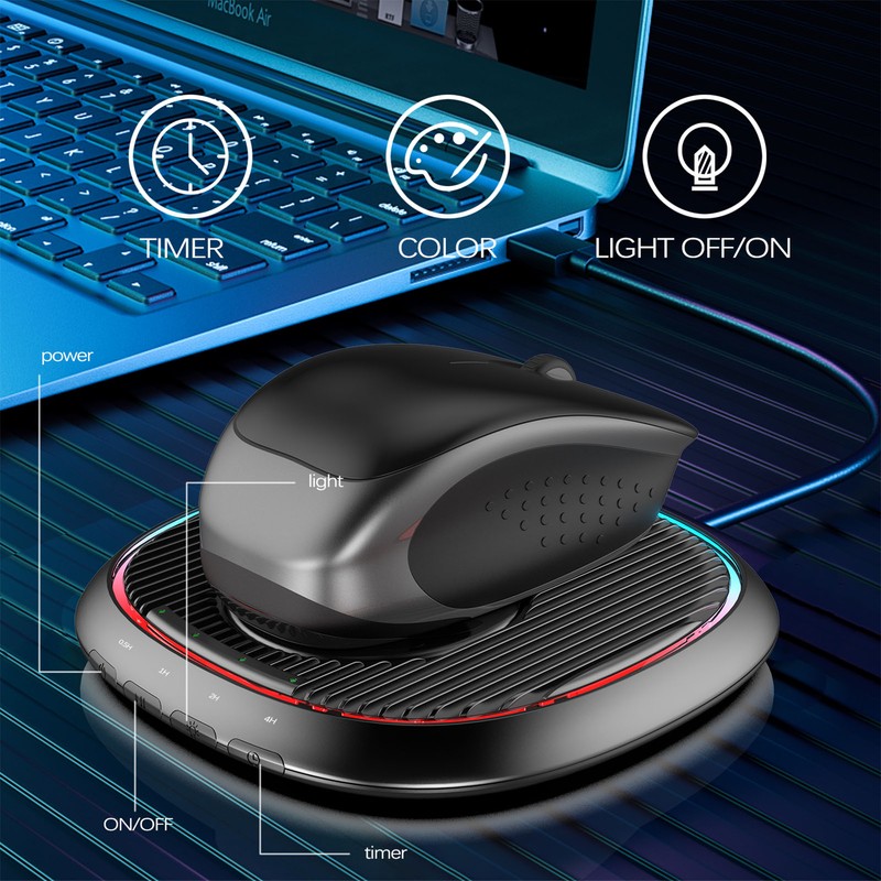 Undetectable Mouse Mover with Adjustable Timer LED Indicator USB C