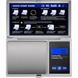 izeyu 500g/0.01g Feinwaage, multifunktionale Mini-Digitalwaage mit Kalibrierung und Tara-Funktion, 7 Einheiten, Grammwaage, Goldwaage, Schmuckwaage, Salz- und Gewürzwaage, kleine Taschenwaage