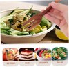 Hoement Wooden Kitchen Utensil Handle Fork Mixing Fork for Salad