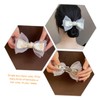 TOVINANNA Elegant Rhinestone Bow Hairpin Small Bows Clip for Girls
