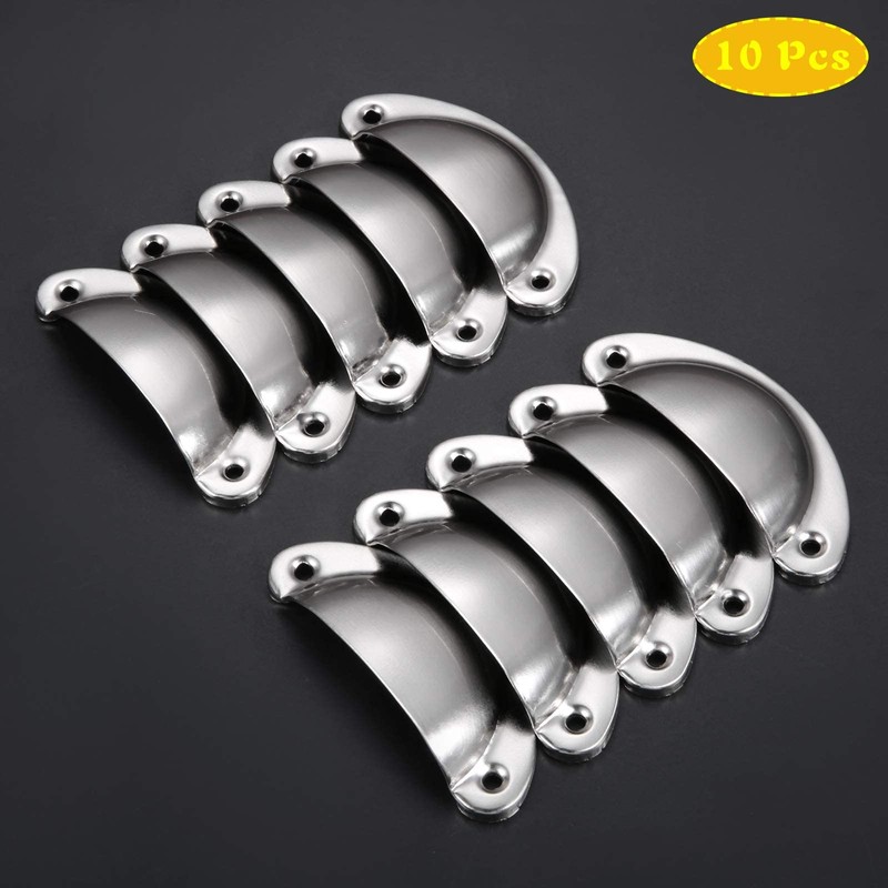 Yetaha Cup Cabinet Pulls, 10PCS Drawer Shell Pull Handles, 82x35mm