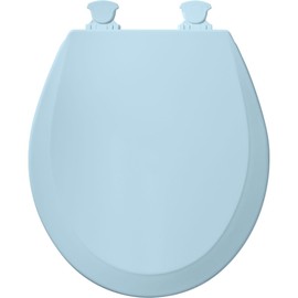 Bemis 500EC-062 is a Round Molded Wood Toilet Seat Closed Front - with Cover with a Ice Gray Finish