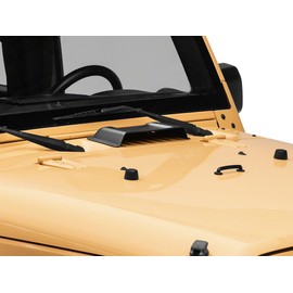 RedRock Cowl Vent Air Scoop; Textured Black Compatible For 07-18 Jeep Wrangler JK