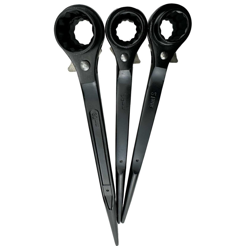 HXymxkeqi 1PCS Multi-Function Podger Ratchet Spanner, 24mm & 30mm 6-Point