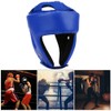 Boxing Helmet PU Leather Adjustable Head Guard Sanda Kickboxing Training