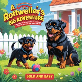 A Rottweiler's Big Adventure: From Puppy to Protector – 50 Coloring Pages of Growth, Fun, and Loyalty
