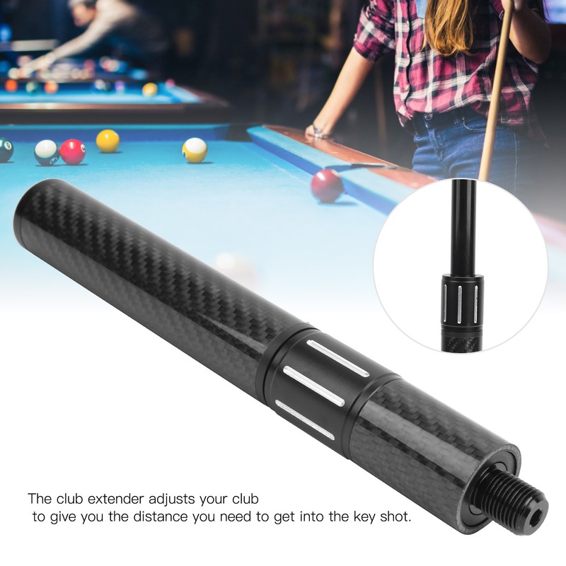 Adjustable Extender Billiard Telescopic Pool Cue Extension Accessory Parts Carbon