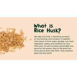 Nuby Eco-Friendly Natural Rice Husk 3 Piece Spoon Set- 3 Pack, 6+ Months- Fully Compostable and Biodegrable