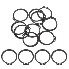 sourcing map 10Pcs 1-1/4" Internal Retaining Ring Circlip, 65 Mn Spring Steel Internal Circlip Snap Rings C-Clips for Grooved Shafts Studs, Black