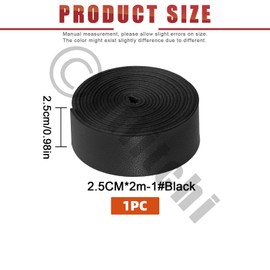 Hilitchi Black Leather Strips, 1 Inch Wide 78.7 Inch Length Double Sided Faux Leather Strips Flat Leather Straps Faux Leather Strips PU Leather Strips Belts for DIY Craft Projects