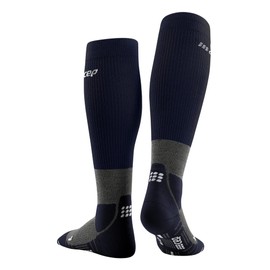 CEP Merino Wool Hiking Tall Compression Socks, Peacoat/Grey, Women, III