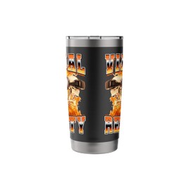 Virtual Reality VR Player Video Gaming Skull 90s Bootleg Stainless Steel Insulated Tumbler