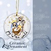 Joy to The World Ceramic Ornament, Double Sided Printed Design,