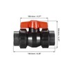 sourcing map Ball Valve, 1-1/2" Slip PE Socket End True