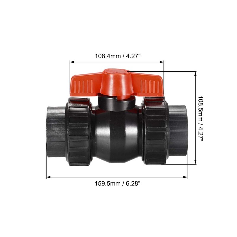 sourcing map Ball Valve, 1-1/2" Slip PE Socket End True