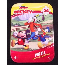 Cardinal Industries Mickey Mouse Donald Duck Goofy mini puzzle in collector tin 24 pcs New Sealed