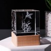 LONGWIN 3D Crystal Humming Bird Gifts for Women Led Night
