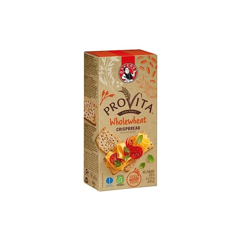 Bakers Provita Wholewheat Crispbread 250 g UK UK Pack of