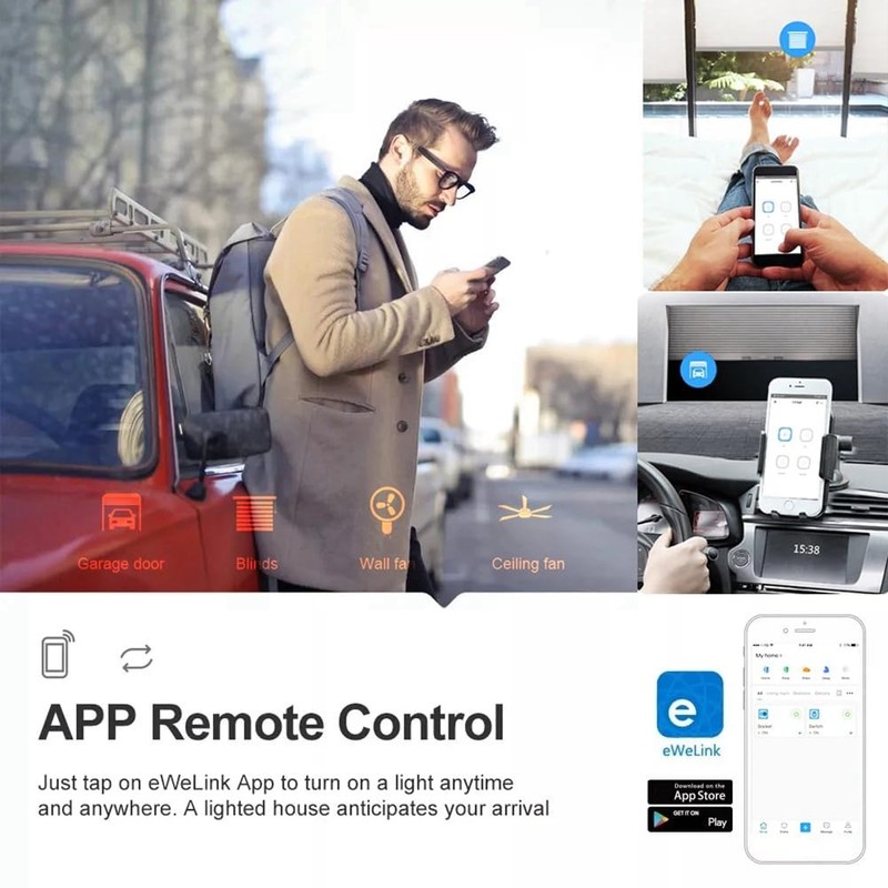 Aswalling WiFi Switch AC 85-250V Smart Switch 4 Channels WiFi