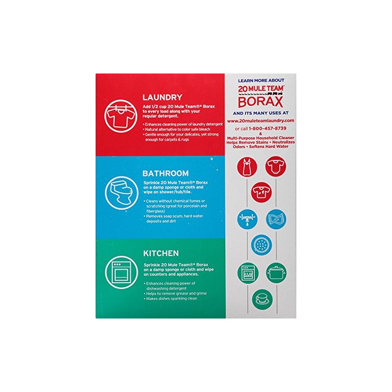 20 Mule Team Borax Natural Laundry Booster 65 Ounce pack
