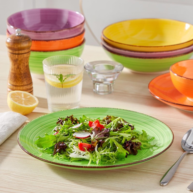 vancasso Bonita Dinner Plates, 10.5 Inch Ceramic Plates, Microwave, Oven