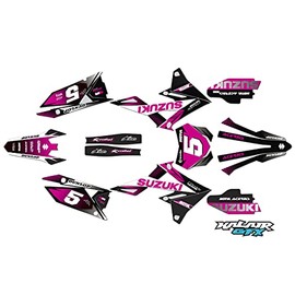 Kalair GFX Graphics Kit for Suzuki RMZ250 (2019-2021) Turbo Series Pink 9 Mil-Dirt Pit Bike Motorcycle Stickers,Dirtbike Racing Decal Automotive Motocross Accessories no Plastics