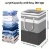 Homey 4-Pack Foldable Laundry Hampers 19.81 Gallon Rectangular Gray Fabric