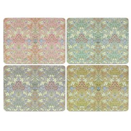 The Leonardo Collection Hyacinth Table Place Mats Set of 4 | Non Slip Washable Table Mats For Dining | Designed By William Morris | Set of 4 Printed Designer Placemats