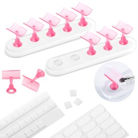 EBANKU Nail Stand Acrylic Nail Art Display Stand Practice Nail Holder for Painting Nails Practice Stands with Reusable Putty For Home DIY Salon Supplies (L)
