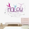 Kraftmatics Design Girls Dancing Music Notes Custom Name Wall Decal