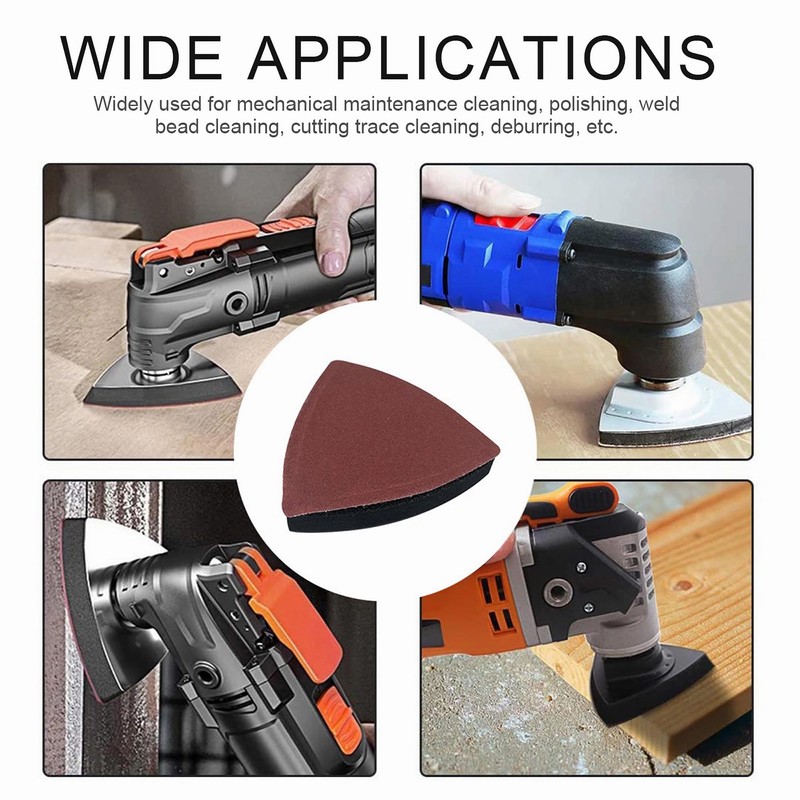 VRKET 133PCS Oscillating Tool Sanding Pads Kit,125 Sandpaper, 2 Triangular