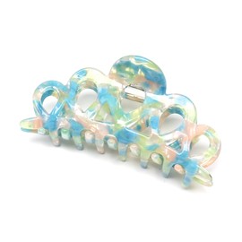 QinGoo Blue Green Hair Clip Medium Acetate Hair Clip Beautiful Women's Hair Accessories Headdress Elegant Hair Accessory 1 Piece (9.3 x 4.3 cm, Blue Green)
