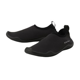 Leaf Tourer RA8001 Marine Shoes, For Adults, Water Drainage, Lightweight, Compact Type, Convenient For Sea Bathing And Clam Hunting, Black, 9.8 inches (25 cm)