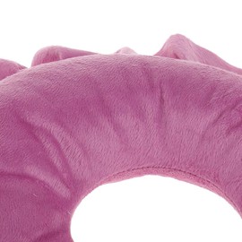 U Shaped Neck Support Cushion Soft Spa Salon Massage Table Cradle Face Pillow Neck Head Cushion Travel Flight Neck Pad - Rose Red