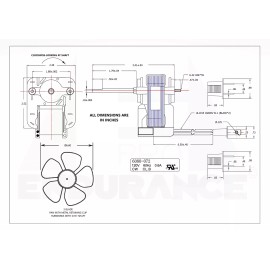 Endurance Pro Universal Bathroom Vent Fan Electric Motor Assembly Replacement for Broan NuTone