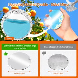 Reflective Bird Scare Discs Set, 24 PCS Large Double-Sided Bird Scare Device for Outside, Bird Reflectors to Keep Birds, Woodpeckers, Pigeons Away from House, Outdoor Garden, Patio and Yard