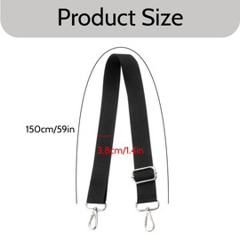 baizhong Shoulder Strap, Wide Shoulder Strap Adjustable Crossbody Bag Strap with Metal Swivel Hooks, Replacement Handbag Belt for Crossbody Bag